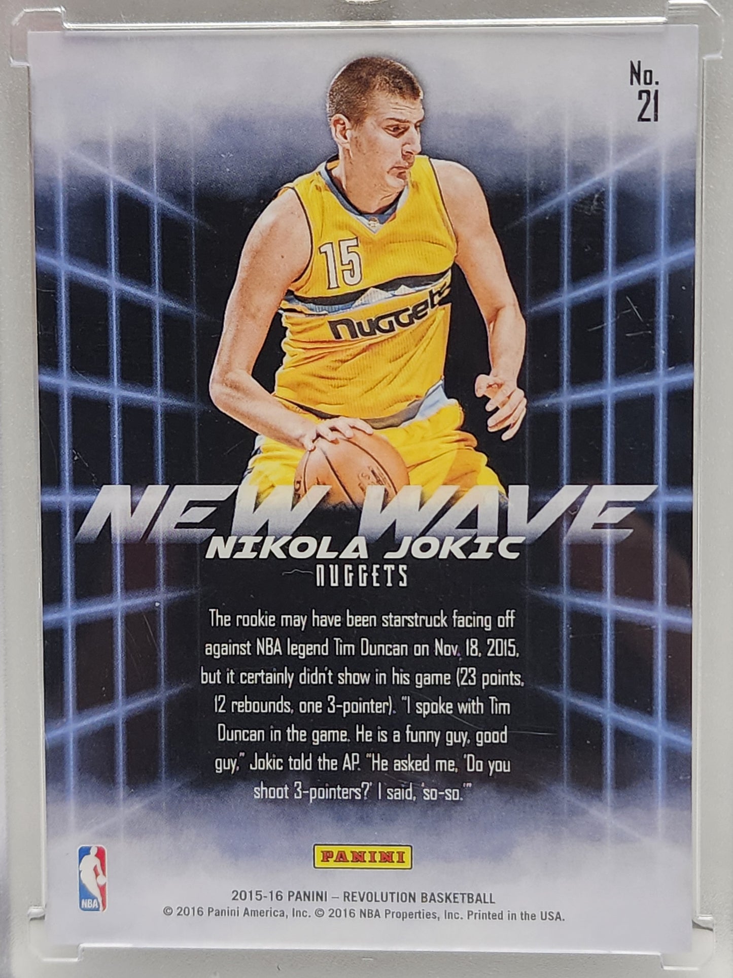 Nikola Jokic 2015 Panini Revolution New Wave Rookie