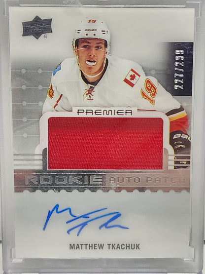 Matthew Tkachuk 2016 Upper Deck Premier Rookie Patch Auto #227/299