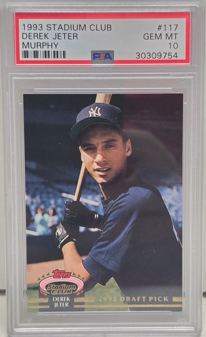 Derek Jeter 1993 Stadium Club Murphy Rookie #117 PSA 10 Gem Mint