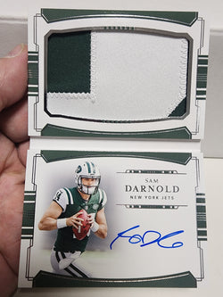 Sam Darnold 2018 Panini National Treasures Rookie Jumbo Prime Signatures Booklet #18/49