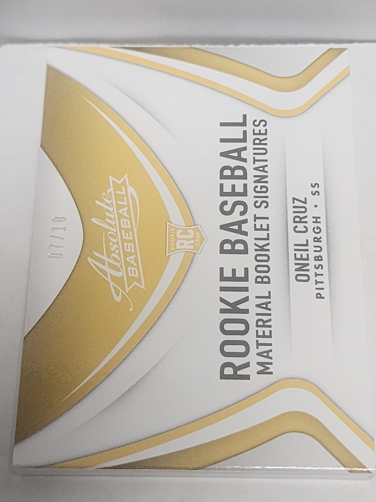 O'Neil Cruz 2022 Panini Absolute Booklet Dual Patch Auto #7/10