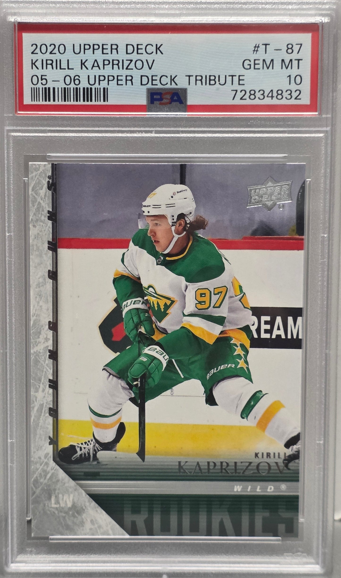 Kirill Kaprizov 2020 Upper Deck Young Guns Tribute PSA 10 Gem Mint 4832