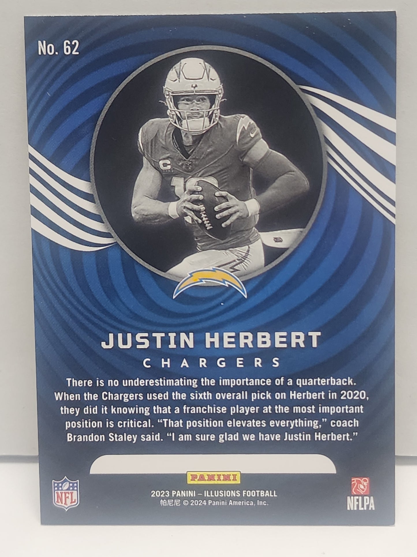 Justin Herbert 2023 Panini Illusions Gold Auto #13/25