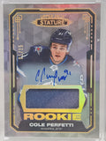 Cole Perfetti 2021 Upper Deck Stature Rookie Patch Auto #5/15