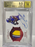 Dalvin Cook 2017 Panini Flawless Signature Gloves Ruby #9/15 BGS 9.5 Auto 10