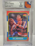 Kiki Vandeweghe 1986 Fleer Basketball Jersey Fusion Patch Auto BGS Auto 9