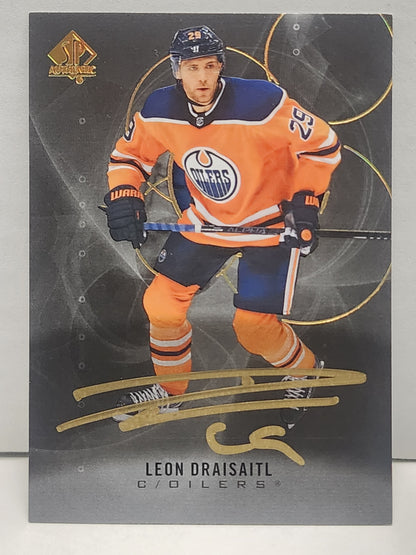 Leon Draisaitl 2020 Upper Deck SP Authentic Black Gold Auto