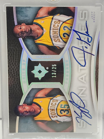 Kevin Durant + Jeff Green 2007 Upper Deck Ultimate Collection Dual Auto #13/25