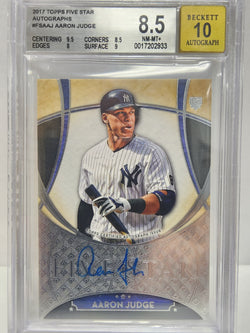 Aaron Judge 2017 Topps Five Star Auto BGS 8.5 Auto 10 2933