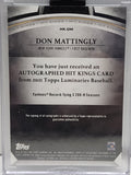 Don Mattingly 2021 Topps Luminaries Hit Kings Autograph #1/5