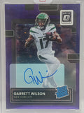 Garrett Wilson 2022 Panini Optic Purple Stars Auto #48/50