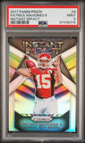 Patrick Mahomes 2017 Panini Prizm Instant Impact PSA 9 Mint