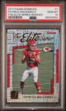 Patrick Mahomes 2017 Donruss The Elite Series Rookeis PSA 10 Gem Mint