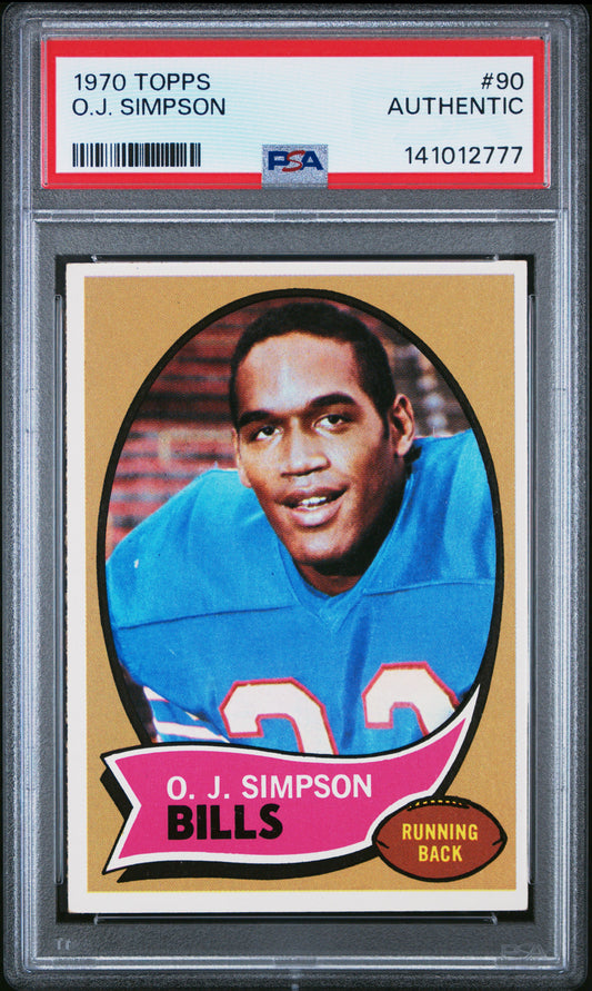 OJ Simpson 1970 Topps Rookie #90 PSA Authentic