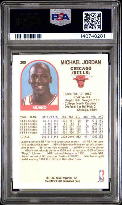 Michael Jordan 1989 Hoops #200 PSA 10 Gem Mint 8281