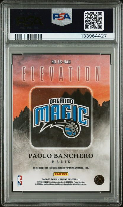 Paolo Banchero 2024 Panini Origins Elevation Autograph #49/49 PSA 9 Mint
