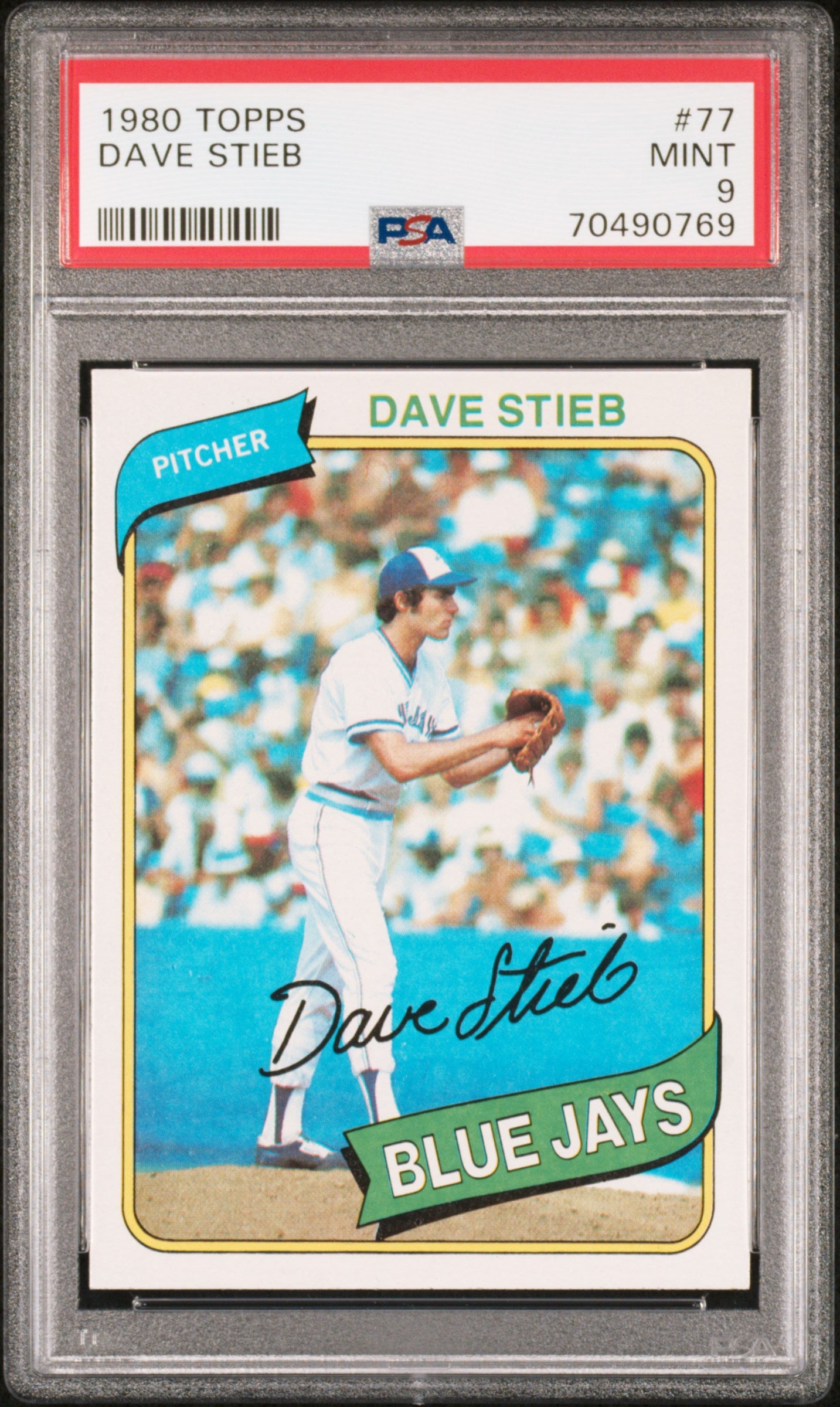 Dave Stieb 1980 Topps Rookie #77 PSA 9 Mint