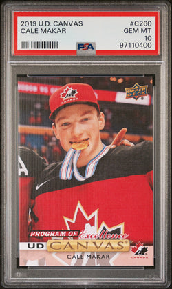 Cale Makar 2019 Upper Deck Canvas #C280 PSA 10 Gem Mint