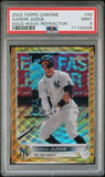 Aaron Judge 2022 Topps Chrome Gold Wave Refractor #40/50 PSA 9 Mint