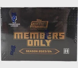 2023-24 Topps UEFA Club Competitions Stadium Club Chrome Soccer Members Only Hobby Box