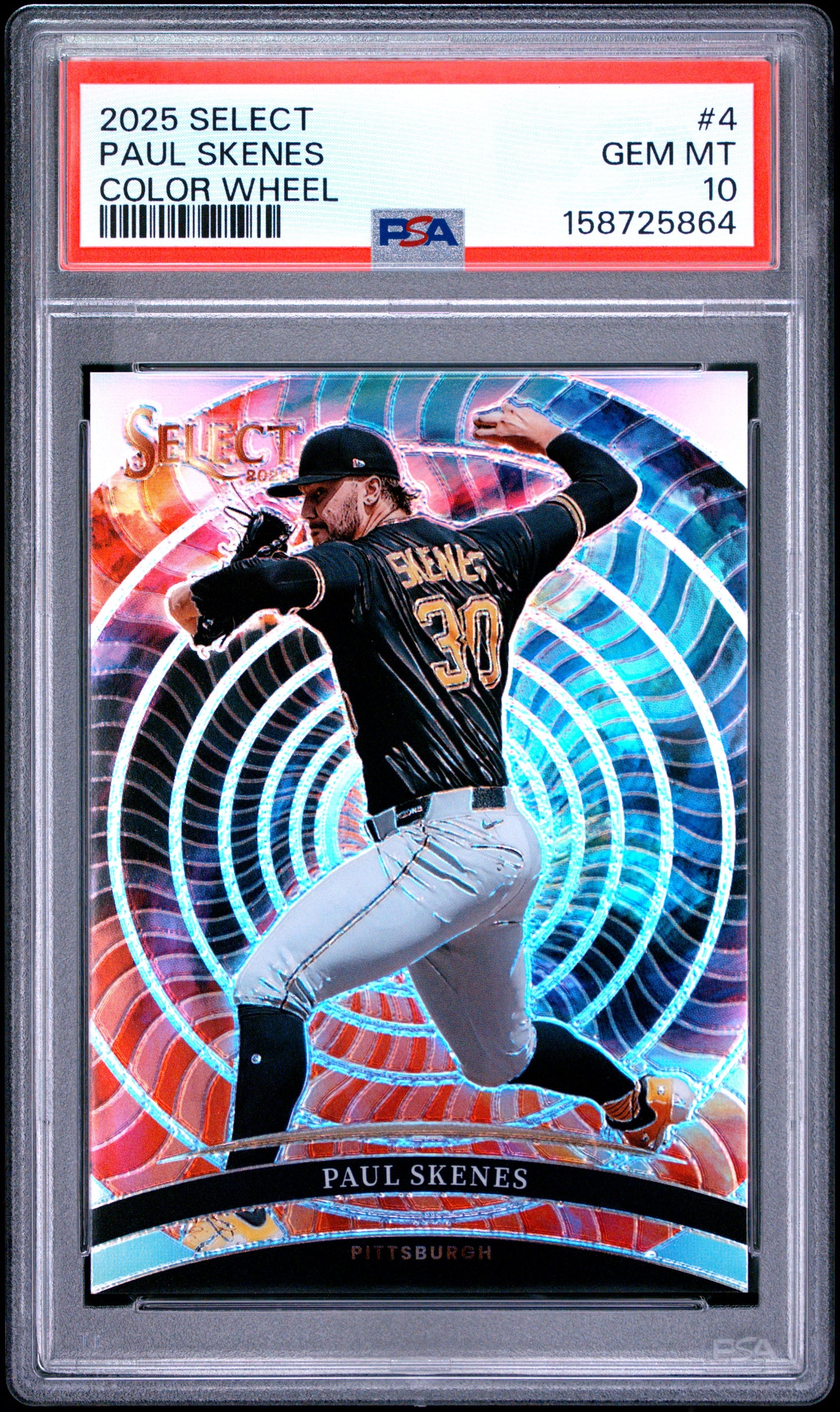 Paul Skenes 2025 Panini Select Color Wheel PSA 10 Gem Mint