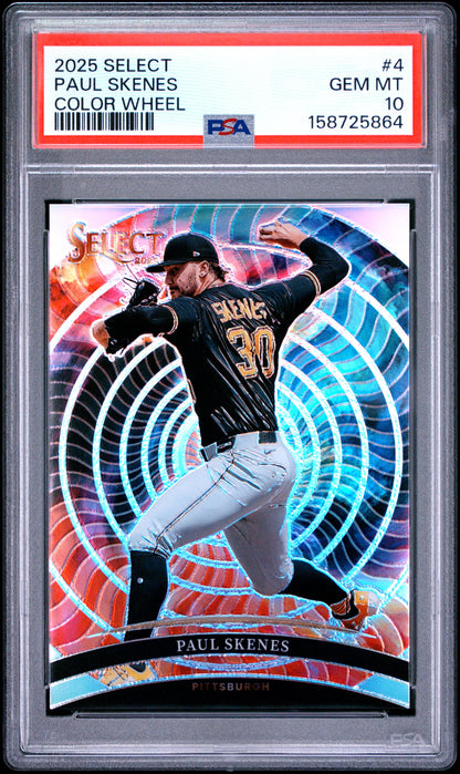 Paul Skenes 2025 Panini Select Color Wheel PSA 10 Gem Mint