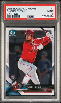 Shohei Ohtani 2018 Bowman Chrome RC #1 PSA 9 Mint 6114