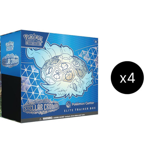 Pokemon Scarlet and Violet Stellar Crown Pokemon Center Elite Trainer 4 Box Case