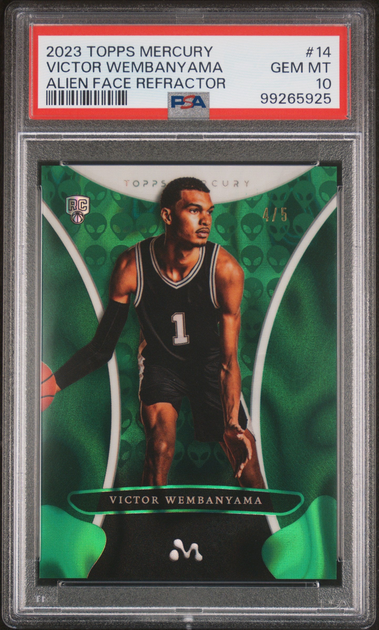 Victor Wembanyama 2023 Topps Mercury #14 Alien Face