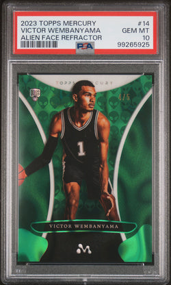 Victor Wembanyama 2023 Topps Mercury #14 Alien Face Refractor #4/5 PSA 10 Gem Mint