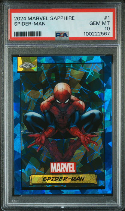 Spider-Man 2024 Marvel Sapphire #1 PSA 10 Gem Mint