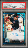 Trea Turner 2016 Bowman Chrome Blue Refactor Rookie Auto #89/150 PSA 9 Mint