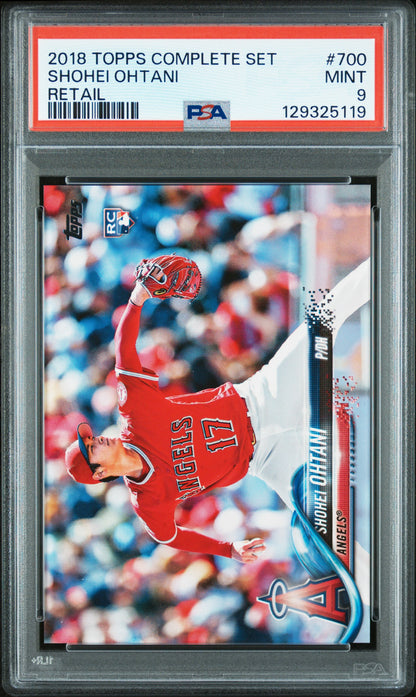 Shohei Ohtani 2018 Topps Complete Set Rookie #700 PSA 9 Mint