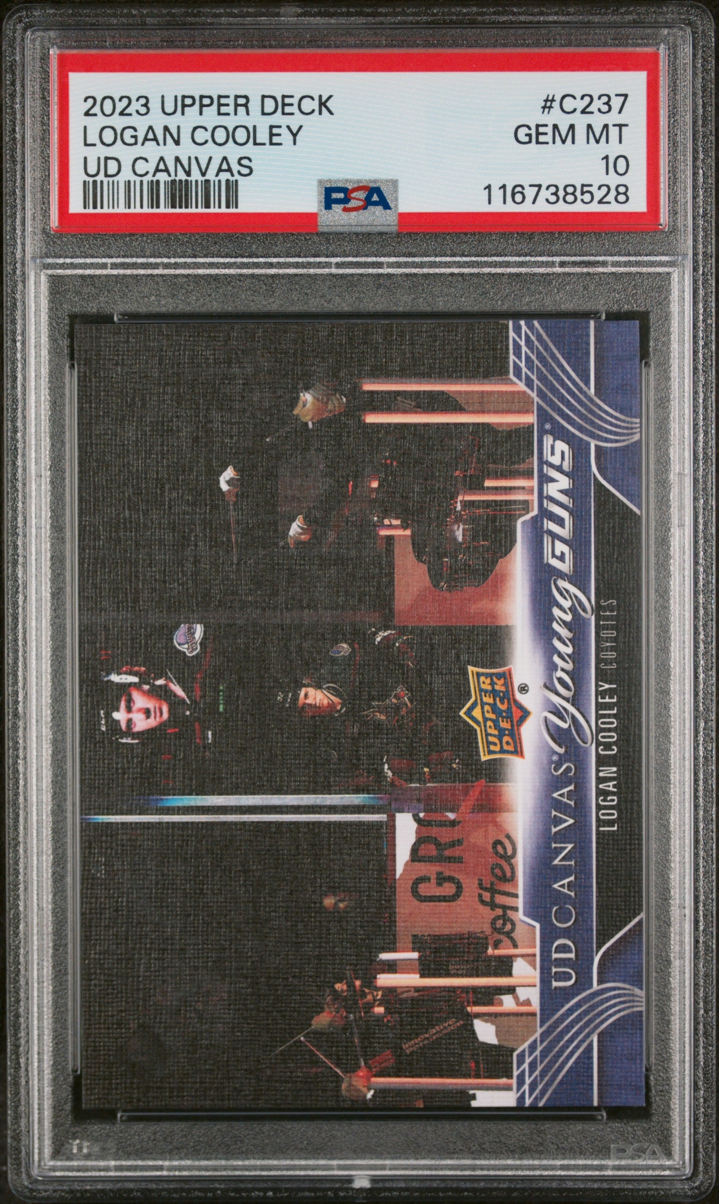 Logan Cooley 2023 Upper Deck Rookie Canvas #C237 PSA 10 Gem Mint