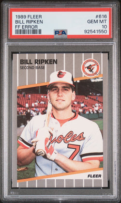 Bill Ripken 1989 Fleer #616 FF Error PSA 10 Gem Mint