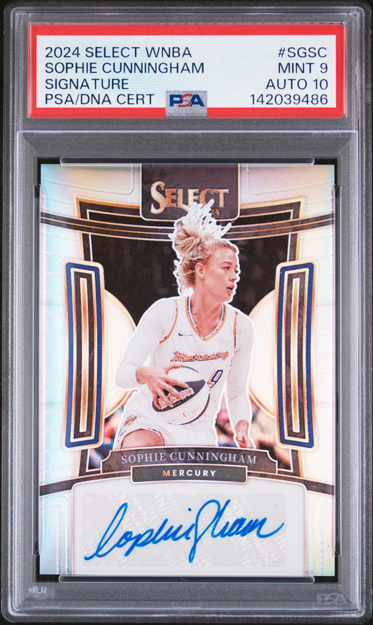 Sophie Cunningham 2024 Panini Select Signature Auto PSA 9 Auto 10