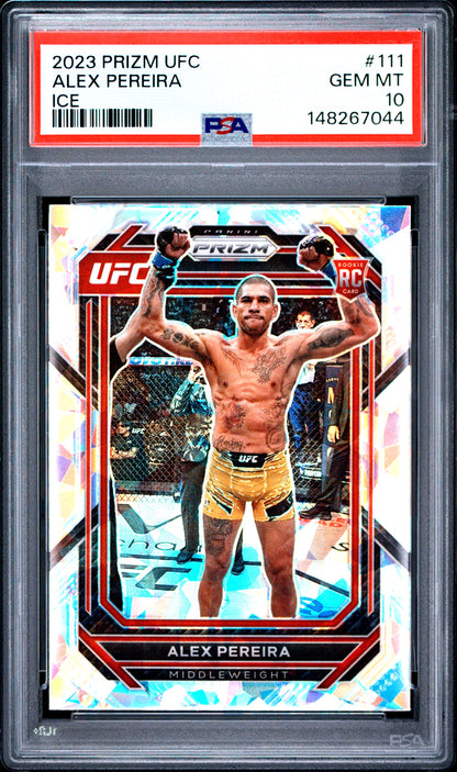 Alex Pereira 2023 Panini Prizm UFC #111 PSA 10 Gem Mint