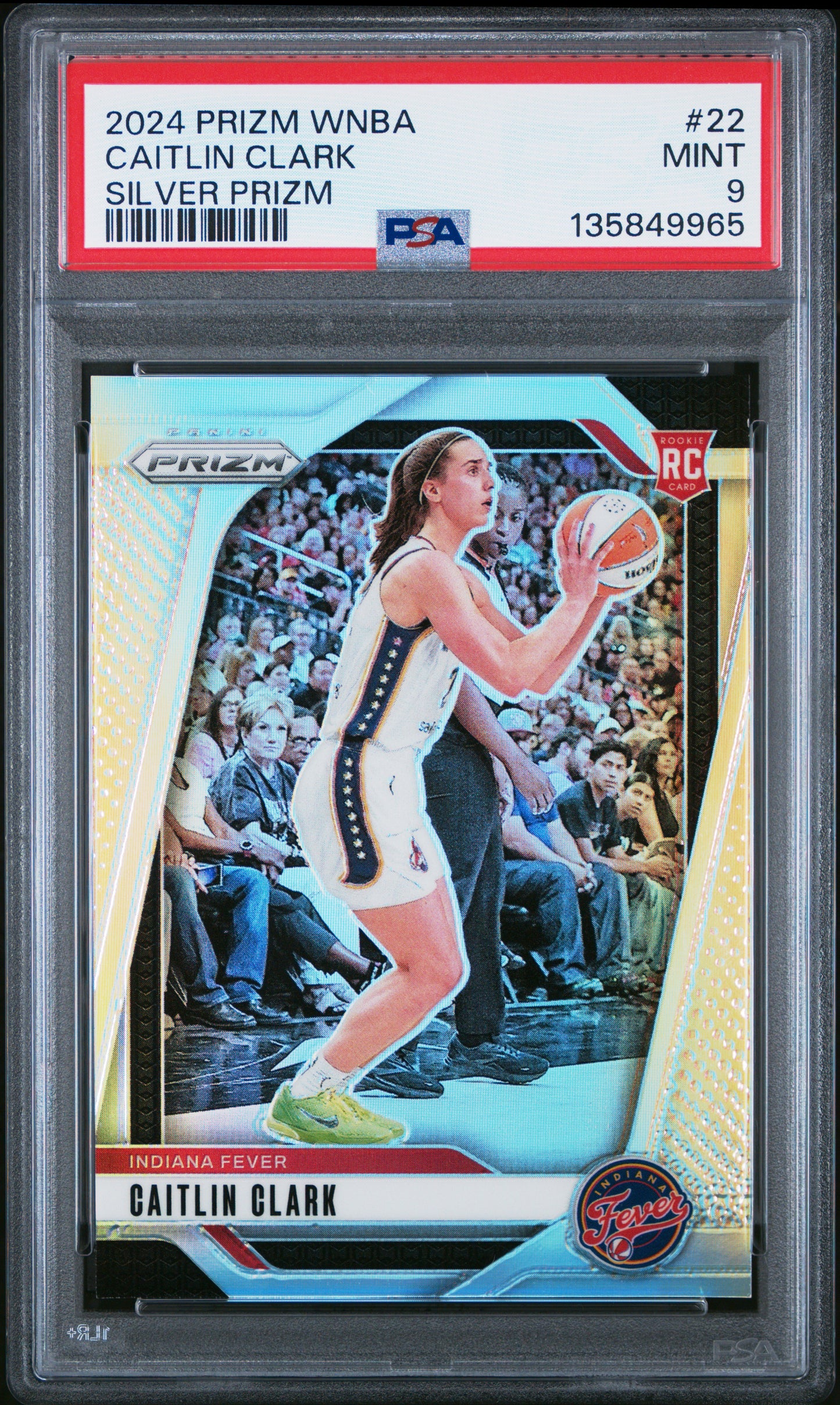 Caitlin Clark 2024 Panini Prizm WNBA Rookie #22 Silver Prizm PSA 9 Mint 9965