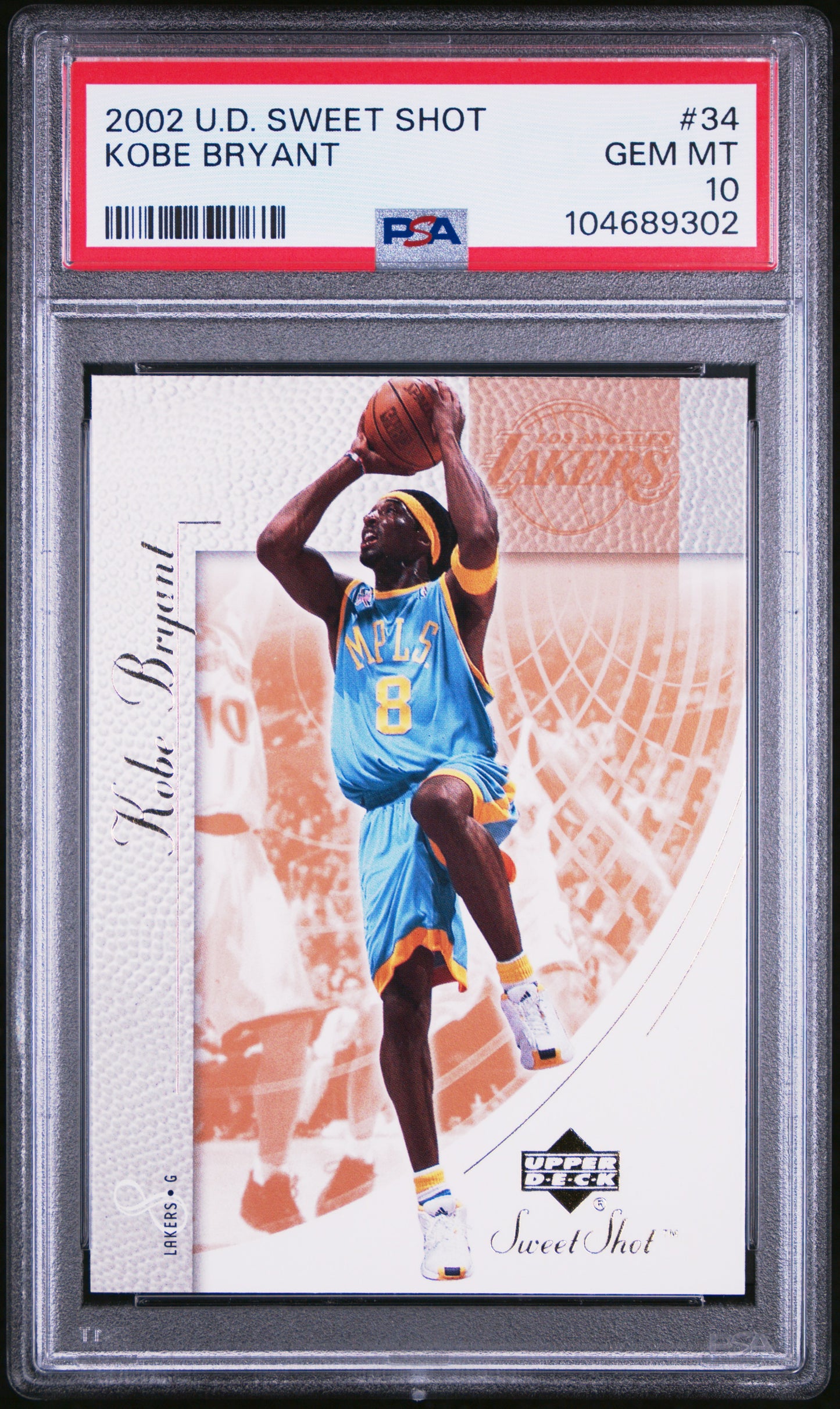 Kobe Bryant 2002 Upper Deck Sweet Spot #34 PSA 10 Gem Miont 9302