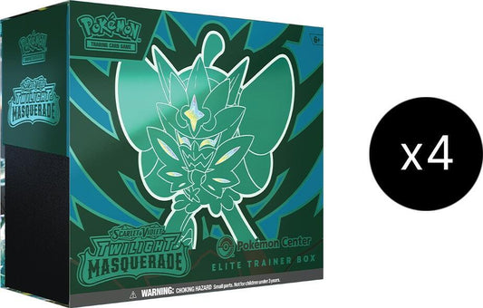 Pokemon Scarlet and Violet Twilight Masquerade Pokemon Center Elite Trainer 4-Box Case