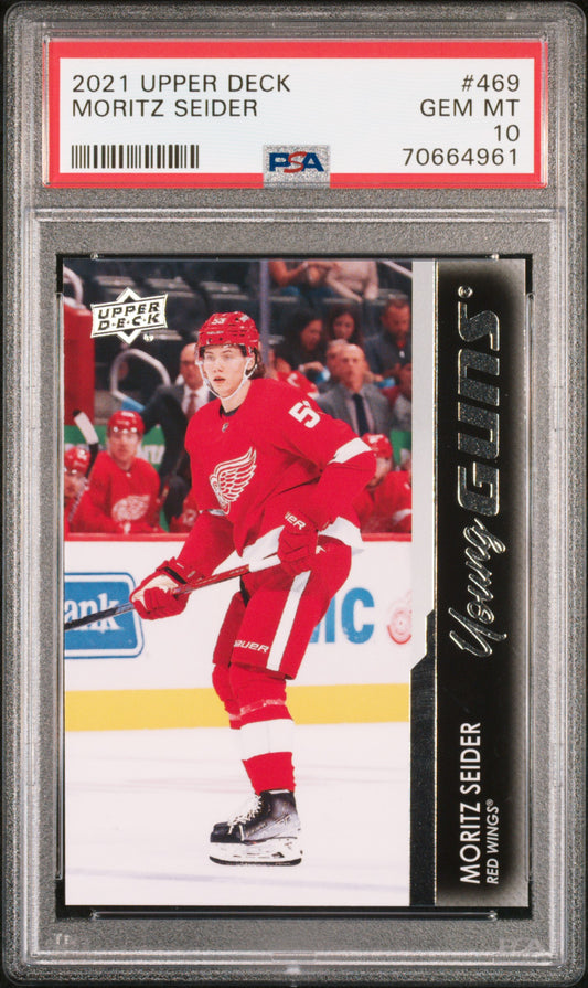 Moritz Seider 2021 Upper Deck Rookie #469 PSA 10 Gem Mint 4961