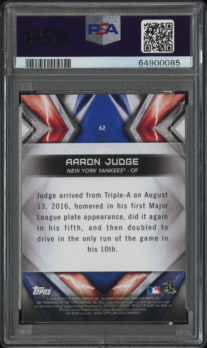 Aaron Judge 2017 Topps Fire Red Flare #62 PSA 9 Mint