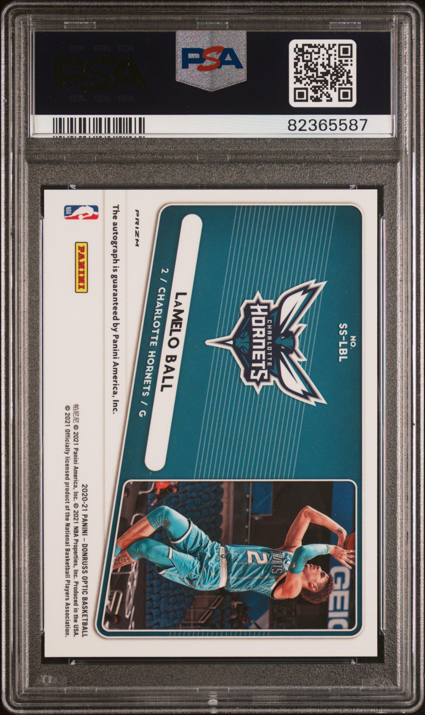 LaMelo Ball 2020 Donruss Optic Signature Series Holo Auto PSA 8 Auto 10