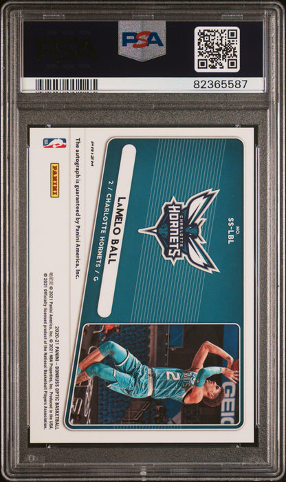 LaMelo Ball 2020 Donruss Optic Signature Series Holo Auto PSA 8 Auto 10