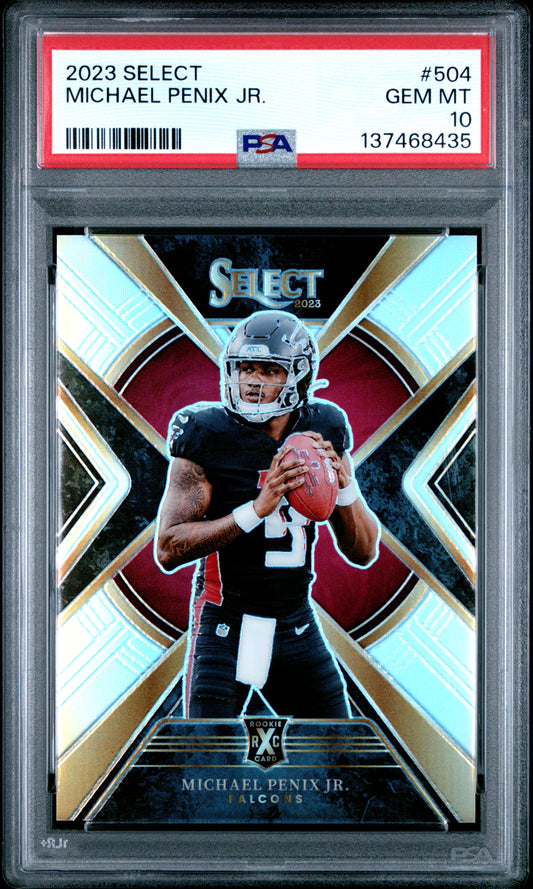 Michael Penix Jr. 2023 Panini Select XRC #504 PSA 10 Gem Mint