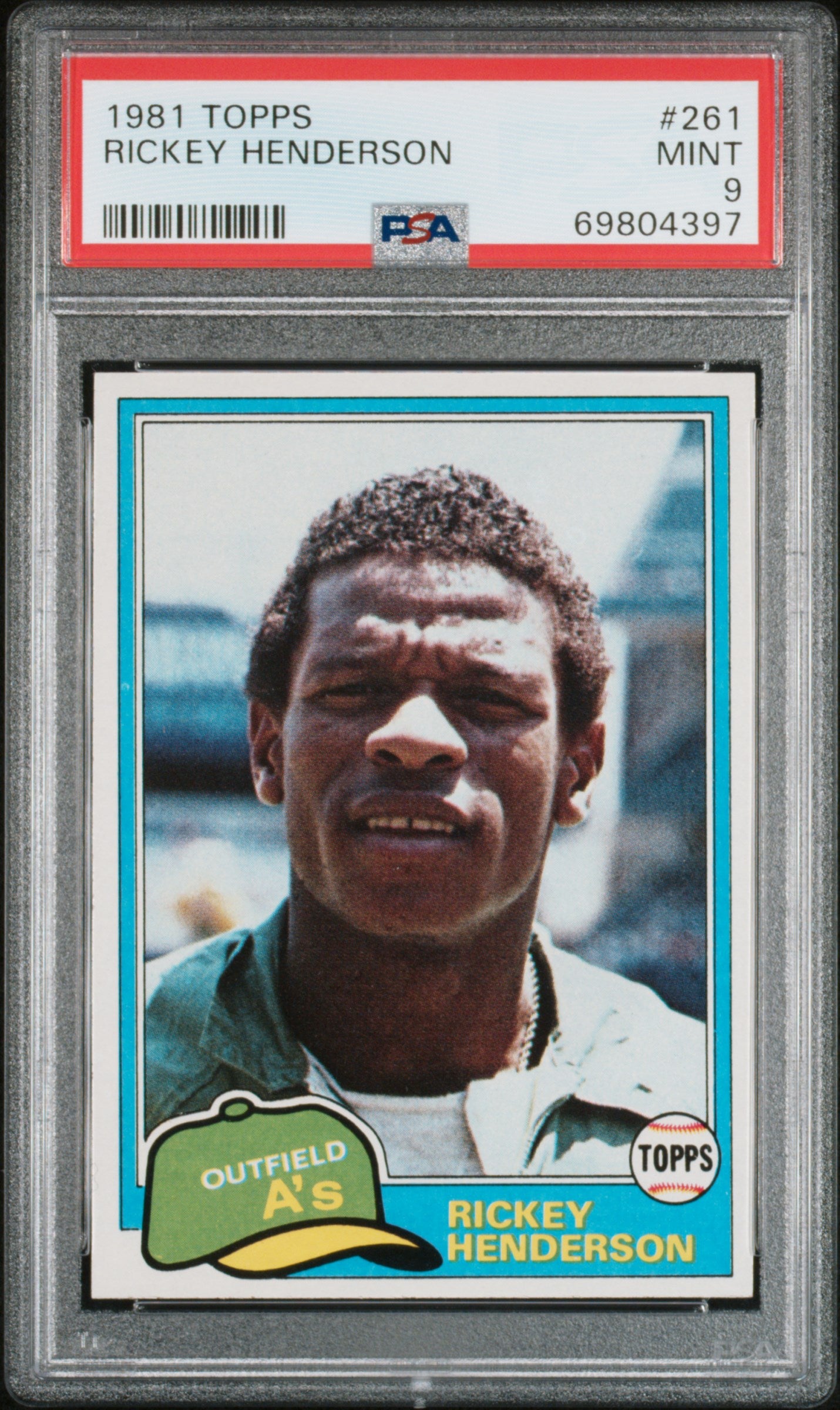 Rickey Henderson 1981 Topps #261 PSA 9 Mint
