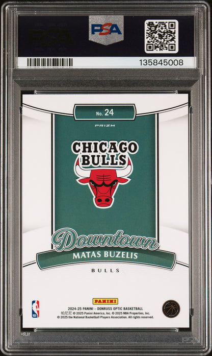 Matas Buzelis 2024 Donruss Optic Downtown PSA 10 Gem Mint