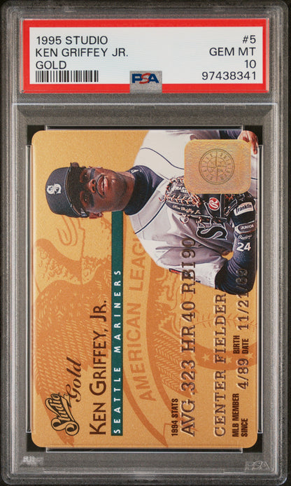 Ken Griffey Jr. 1995 Studio Gold #5 PSA 10 Gem Mint