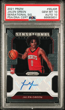 Jalen Green 2021 Panini Prizm Sensational Signatures PSA 10 Auto 10