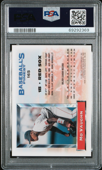 Mo Vaughn 1993 Topps Finest Refractor #165 PSA 8 Nm-Mint